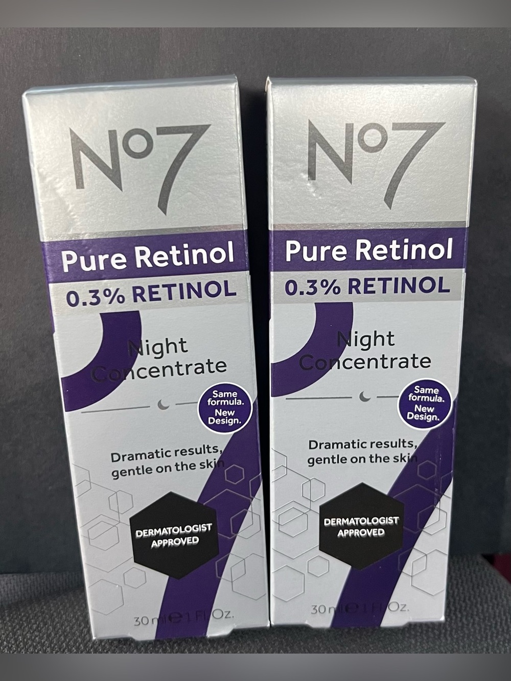 🩶New🩶 Bundle of 2, No7 Pure Retinol 0.3% Night Concentrate
